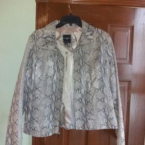 Colebrook and Company snakeskin leather jacket